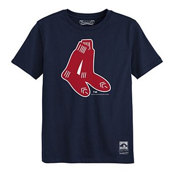 Preschool Mitchell & Ness Navy Boston Red Sox Retro Logo T-Shirt