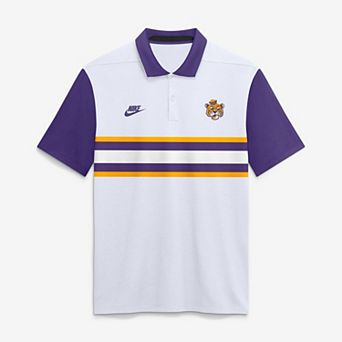 Men's Nike White LSU Tigers Legacy Vapor Logo Dri-FIT Polo