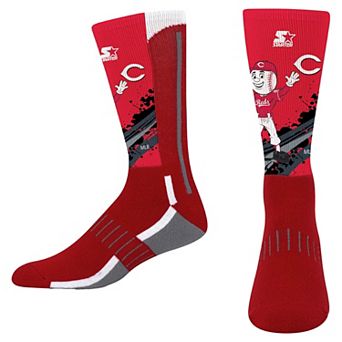 Youth Starter Red Cincinnati Reds Phenom Mascot Color Splash Crew Socks