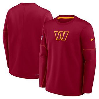 Men's Nike Red Washington Commanders Sideline Coaches Team Present Midweight Therma-FIT Sweatshirt