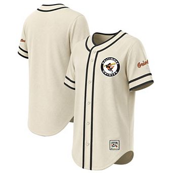 Men's Stitches Natural Baltimore Orioles Throwback Fashion Jersey