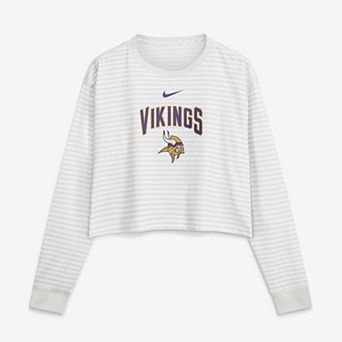 Women's Nike White Minnesota Vikings Loose Fit Crop Top