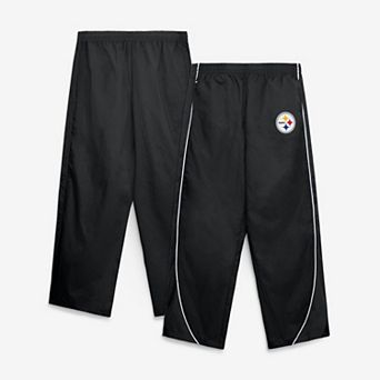 Women's Fanatics Black/White Pittsburgh Steelers Team First Backwards Lateral Nylon Pants