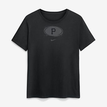 Women's Nike Black Pittsburgh Pirates Black on Black Cotton T-Shirt