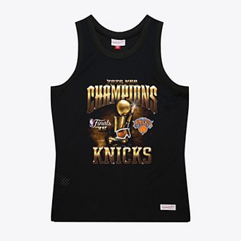Men's Mitchell & Ness Black New York Knicks 2026 NBA Finals Champions Mesh Tank Top