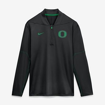 Men's Nike Black Oregon Ducks Sideline Dri-FIT Long Sleeve Half-Zip Pullover