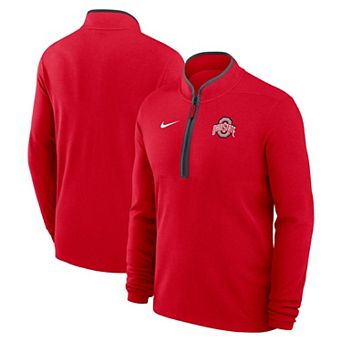 Men's Nike Scarlet Ohio State Buckeyes Lightweight Victory Dri-FIT Half-Zip Pullover
