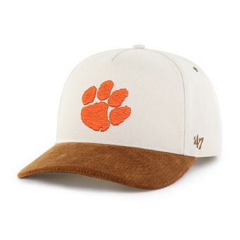 Men's Carhartt x '47 Natural/Brown Clemson Tigers Undyed Relaxed Hitch Adjustable Hat