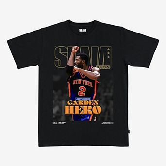 Unisex SLAM Larry Johnson Black New York Knicks Hardwood Classics Cover T-Shirt
