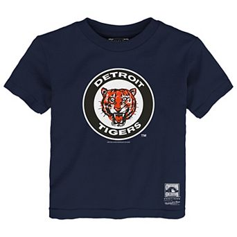Toddler Mitchell & Ness Navy Detroit Tigers Retro Logo T-Shirt