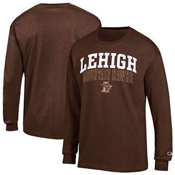 Men's Champion Brown Lehigh Mountain Hawks Team Long-Sleeve T-Shirt