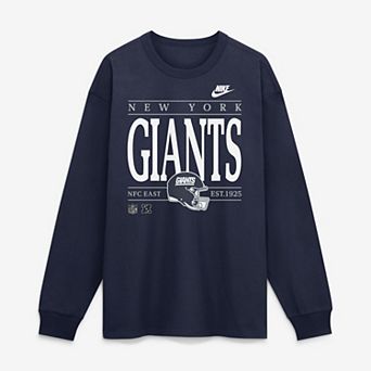 Men's Nike Navy New York Giants Red Zone Long Sleeve Max90 T-Shirt