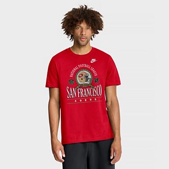 Men's Nike Scarlet San Francisco 49ers Rewind Team Spirit Essential Cotton T-Shirt