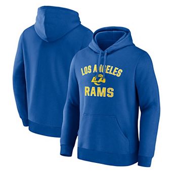 Men's Logo Athletic Royal Los Angeles Rams Arch Victory Hoodie