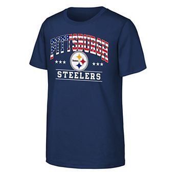 Youth Navy Pittsburgh Steelers Americana Arch T-Shirt