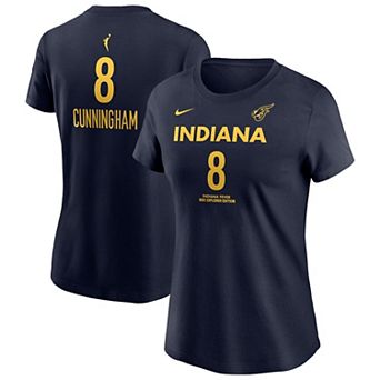 Women's Nike Sophie Cunningham Navy Indiana Fever Name & Number Explorer Edition T-Shirt