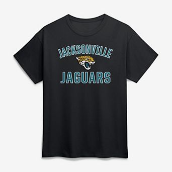 Men's Logo Athletic Black Jacksonville Jaguars Cotton Victory Arch T-Shirt
