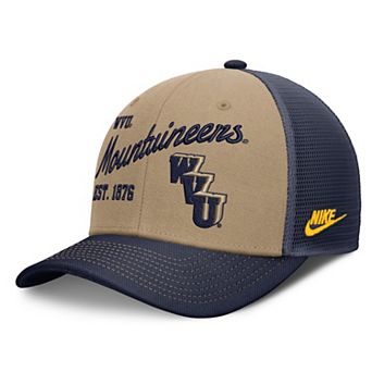 Unisex Nike Beige/Navy West Virginia Mountaineers Legacy Rise Trucker Adjustable Hat