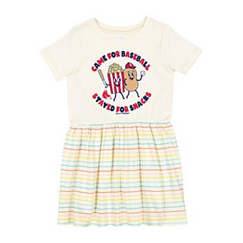 Girls Toddler Soft as a Grape White Boston Red Sox Snack Dress
