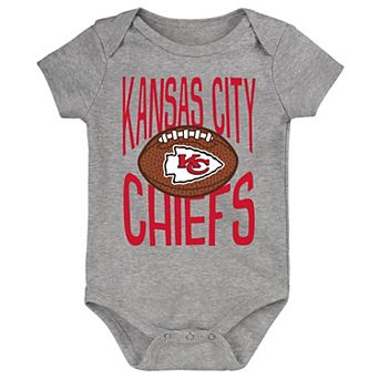 Newborn Outerstuff Gray Kansas City Chiefs For the Ball Bodysuit