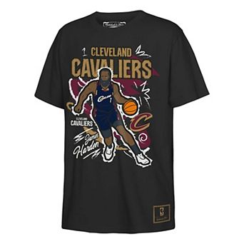 Youth Mitchell & Ness James Harden Black Cleveland Cavaliers Chalked Up Player T-Shirt