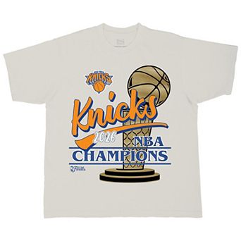 Unisex Stadium Essentials Cream New York Knicks 2026 NBA Finals Champions Entertainer Urban T-Shirt
