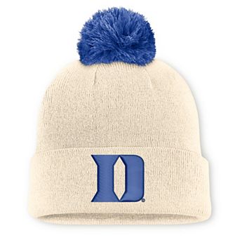 Unisex Nike Natural Duke Blue Devils Campus Prep Script Cuffed Knit Hat with Pom