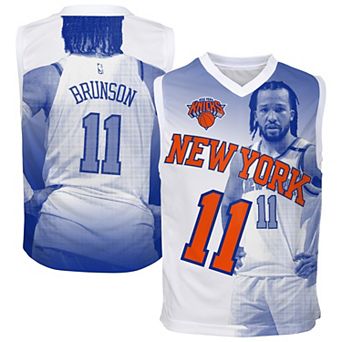 Youth Outerstuff Jalen Brunson Blue New York Knicks Hometown Fashion Jersey