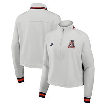 Women's Nike Gray Auburn Tigers Legacy Heritage Dri-FIT Half-Zip Sweatshirt