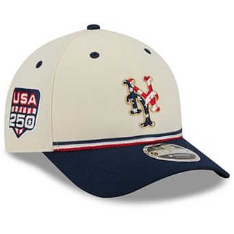 Youth New Era Cream/Navy New York Mets USA 250 9FORTY M-Crown Adjustable Hat