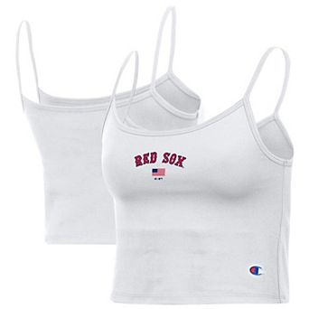 Women's Champion White Boston Red Sox America Scoop Tank Top