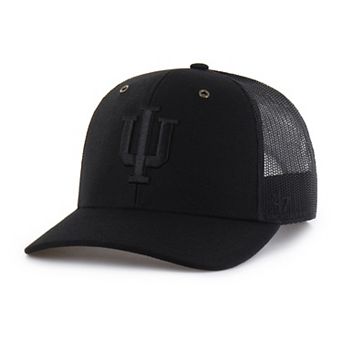 Men's Carhartt x '47 Black Indiana Hoosiers Trucker Adjustable Hat
