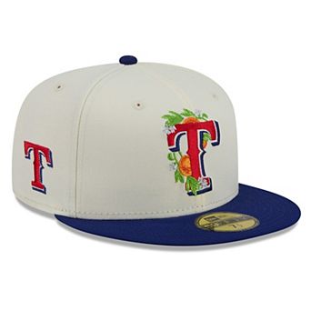 Men's New Era White/Royal Texas Rangers Blossom 59FIFTY Fitted Hat