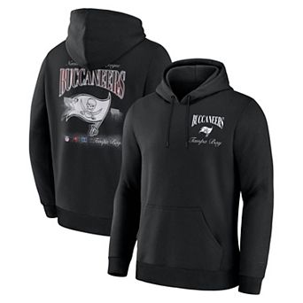 Men's Fanatics Black Tampa Bay Buccaneers Back Logo Fleece Hoodie