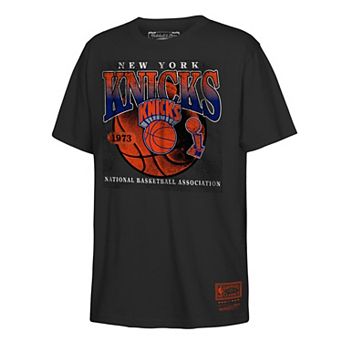 Youth Mitchell & Ness Black New York Knicks Vintage Champions T-Shirt