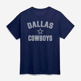 Men's Logo Athletic Navy Dallas Cowboys Cotton Victory Arch T-Shirt