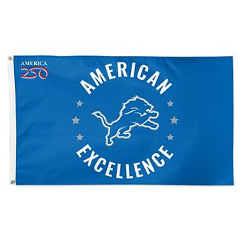 WinCraft Detroit Lions 3' x 5' One-Sided America 250 Deluxe Flag