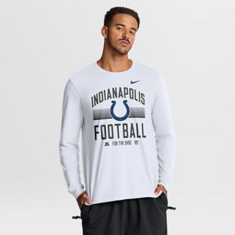 Men's Nike White Indianapolis Colts Essential Cotton Long-Sleeve T-Shirt