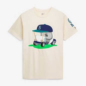 Men's New Era Natural Seattle Mariners Golf Mascot T-Shirt