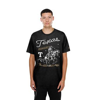 Men's New Era Black Texas Rangers Injection Lifestyle Urban Ranchwear T-Shirt
