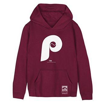 Preschool Mitchell & Ness Burgundy Philadelphia Phillies Retro Logo Hoodie