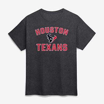 Men's Logo Athletic Charcoal Houston Texans Cotton Victory Arch T-Shirt