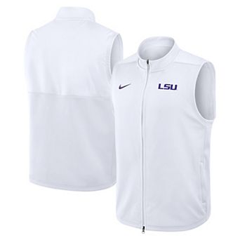 Men's Nike White LSU Tigers Primetime Victory Therma-FIT Full-Zip Vest