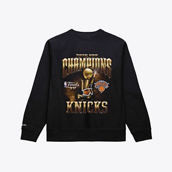 Men's Mitchell & Ness Black New York Knicks 2026 NBA Finals Champions Crewneck Sweatshirt