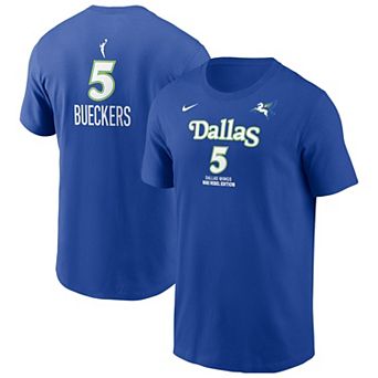 Men's Nike Paige Bueckers Blue Dallas Wings Name & Number Rebel Edition T-Shirt