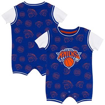 Newborn Outerstuff Blue New York Knicks Logo Mania Bodysuit