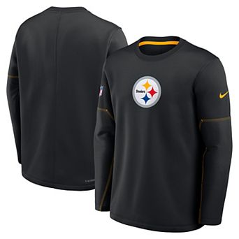Men's Nike Black Pittsburgh Steelers Sideline Coaches Team Present Midweight Therma-FIT Sweatshirt