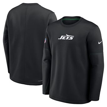 Men's Nike Black New York Jets Sideline Coaches Team Present Midweight Therma-FIT Sweatshirt