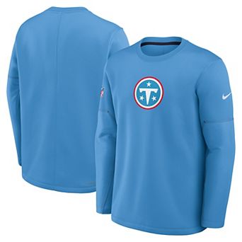Men's Nike Blue Tennessee Titans Sideline Coaches Midweight Therma-FIT Sweatshirt