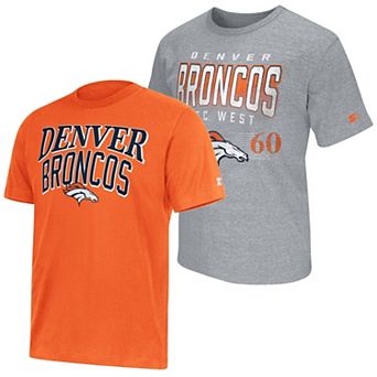 Men's Starter Orange/Gray Denver Broncos Two-Pack Logo T-Shirt Set